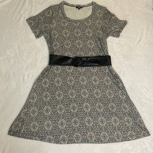 Lovely Black Print Premise Dress